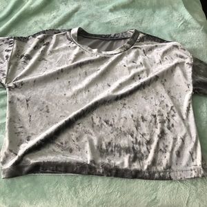 Velvet crop top